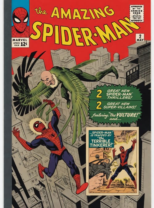 Cover of The Amazing Spider-Man issue 2, featuring the first appearances of The Vulture and The Tinkerer. EzComicBuyer pays maximum cash for this Silver Age mega-key issue.