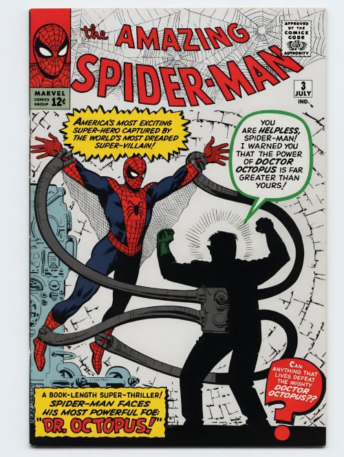Cover of The Amazing Spider-Man issue 3 featuring the first appearance of Doctor Octopus. EzComicBuyer pays maximum cash for this Silver Age mega-key issue.