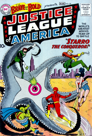 The Brave and the Bold #28 (1960) cover - EZ Comic Buyer The Brave and the Bold #28 (1960) cover