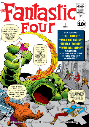 Fantastic Four #1 (1961) cover - EZ Comic Buyer Fantastic Four #1 (1961) cover