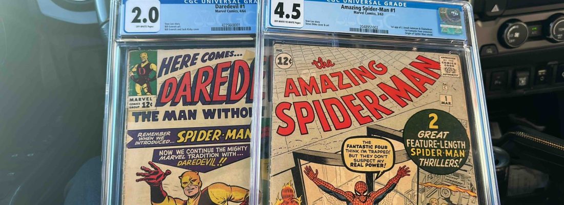 CGC 4.5 Amazing Spider-Man #1 and CGC 2.0 Daredevil #1 comic books bought by EZ Comic Buyer in Southern California