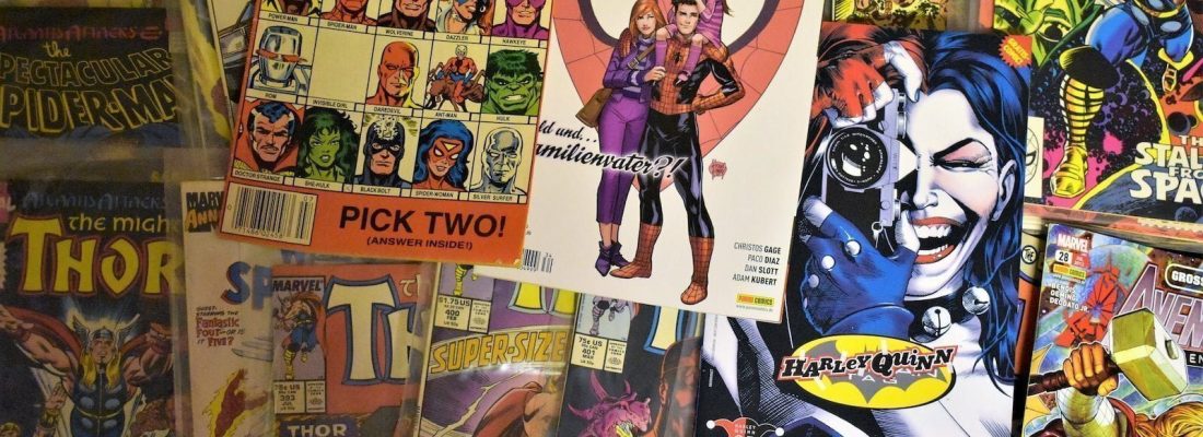 the joker comic book on brown wooden table